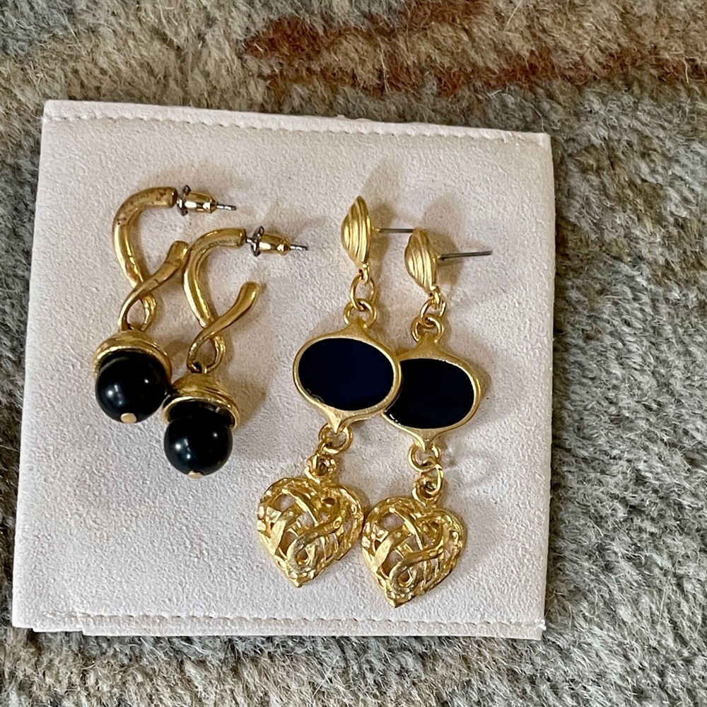 Black and Gold Earrings